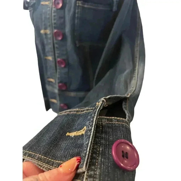 Kenneth Cole dark denim fitted jacket size 8 - Picture 5 of 8